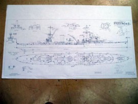 JRH884 Plans for HMAS SYDNEY 1938  at 1/192 scale Image