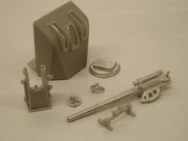JRH924 1/96 4 inch Q/F mk X1X gun kit of 7 parts Image